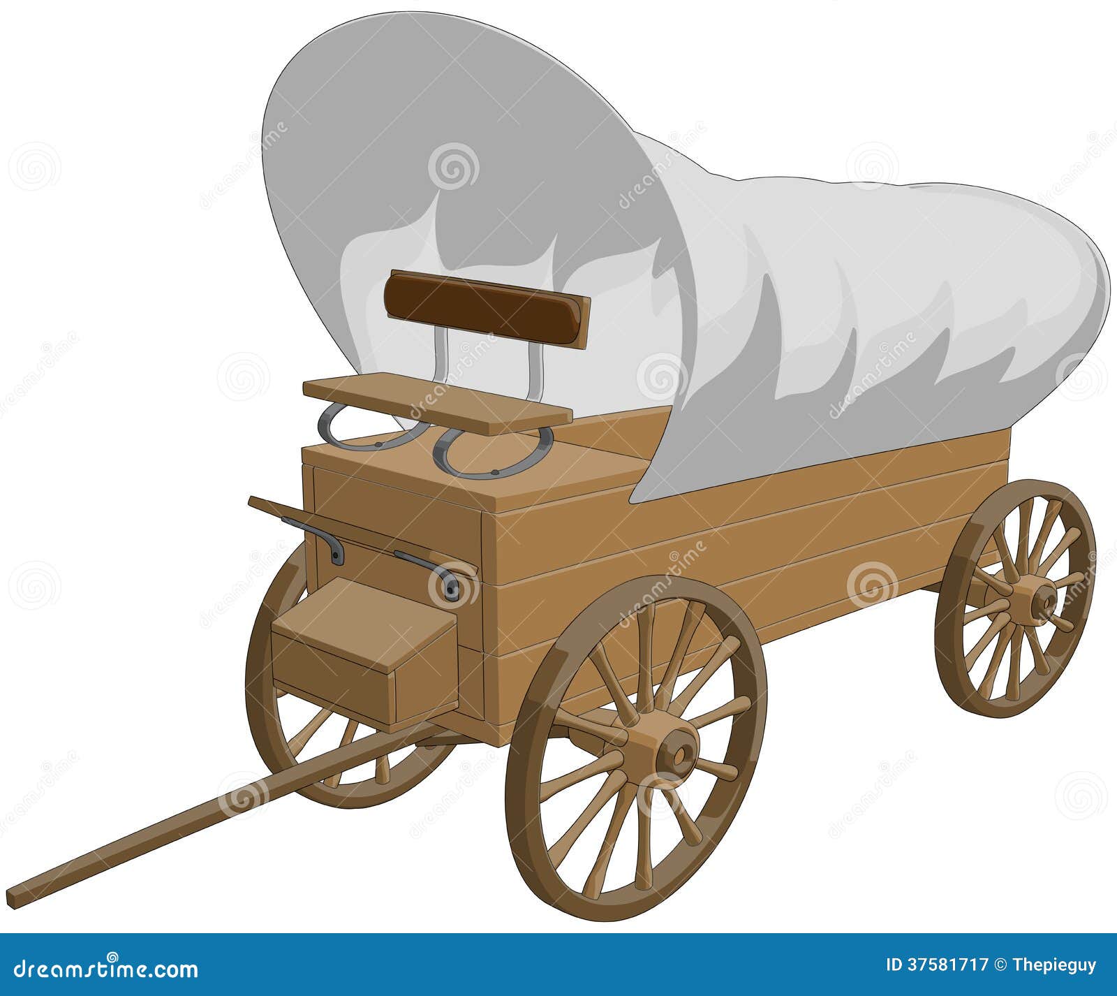 Covered Wagon stock illustration. Illustration of wagon 37581717