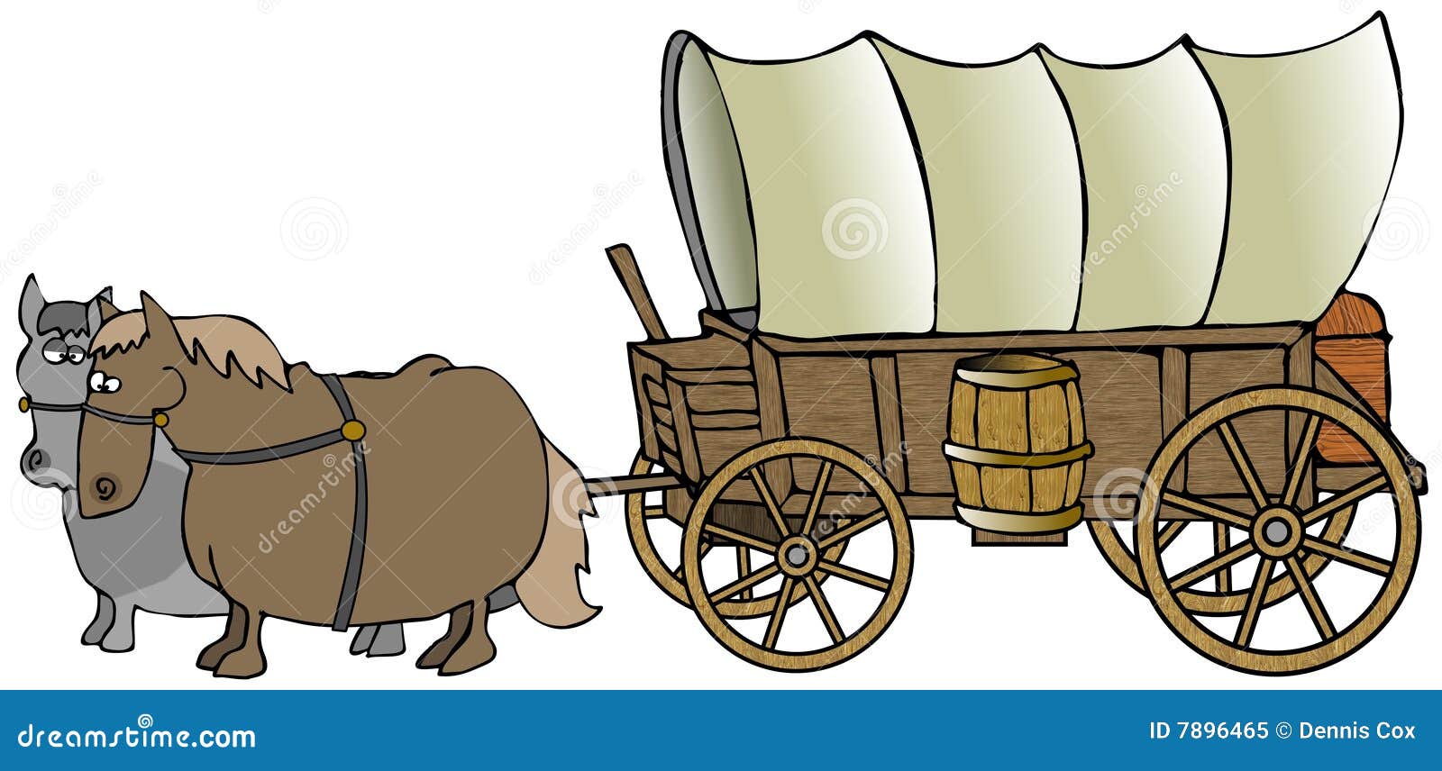 Covered Wagon stock illustration. Illustration of wagon 7896465