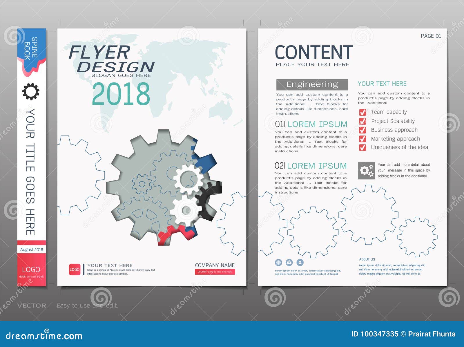 Covers Book Design Template Vector, Business Engineering Concepts Regarding Engineering Brochure Templates