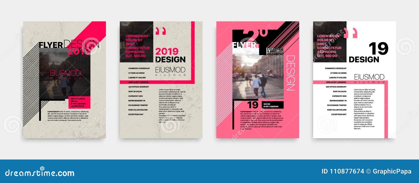 covers templates set with bauhaus style graphic geometric s.