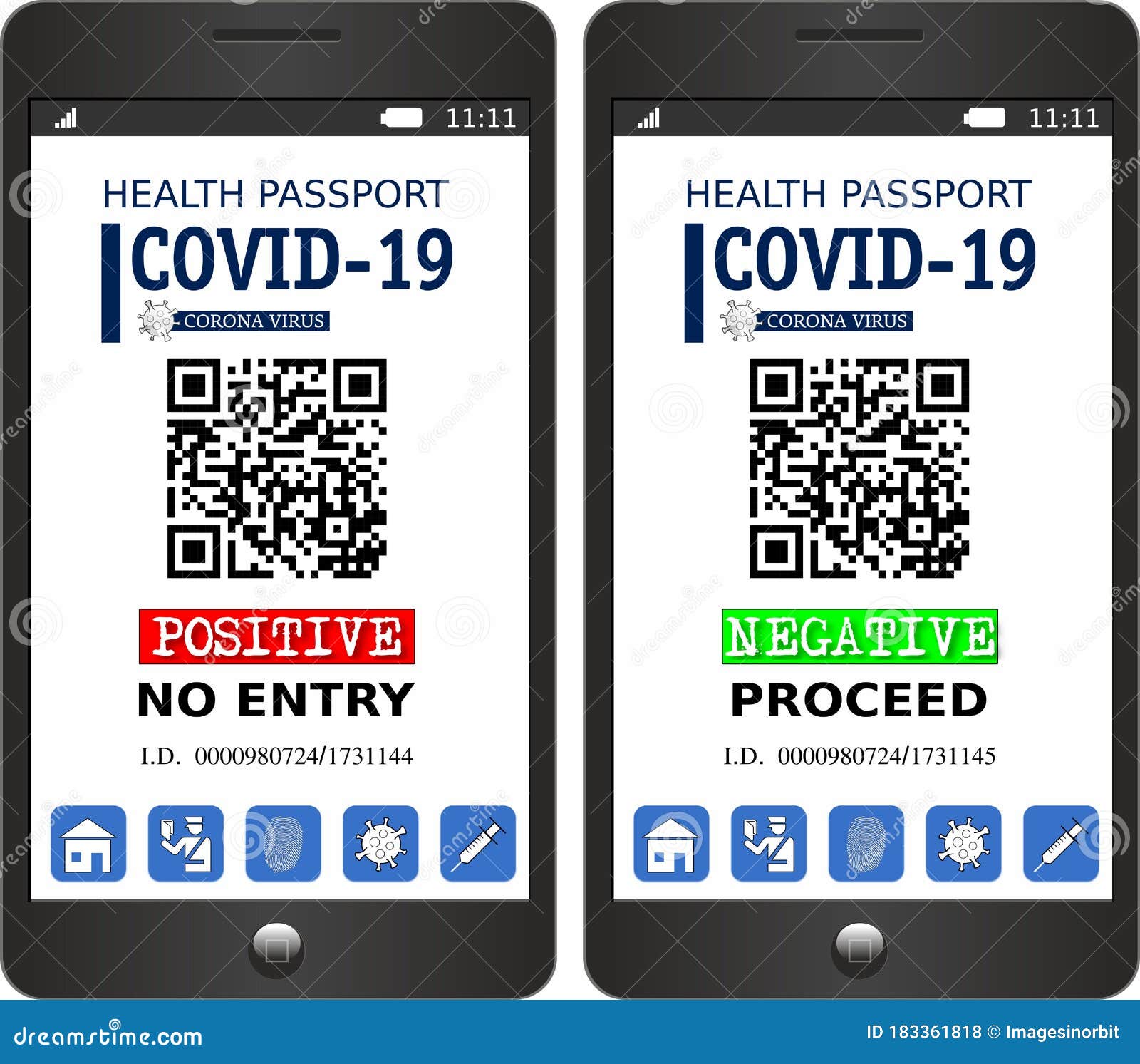 COVID-19 Corona Virus Health Passport Smart Phone App ...