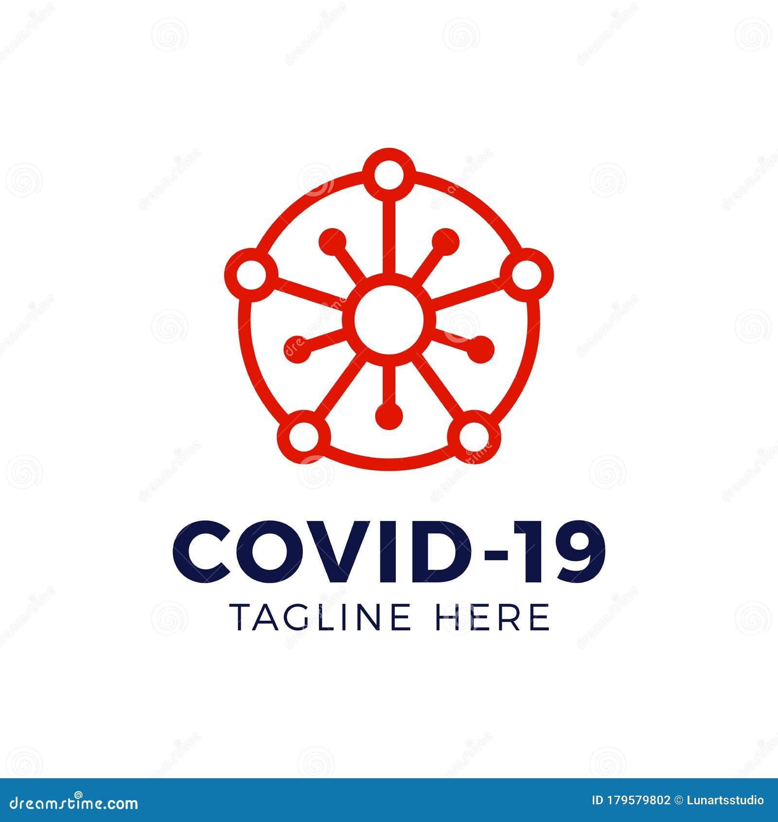 Covid 19 Coronavirus Concept Inscription Typography Design Logo