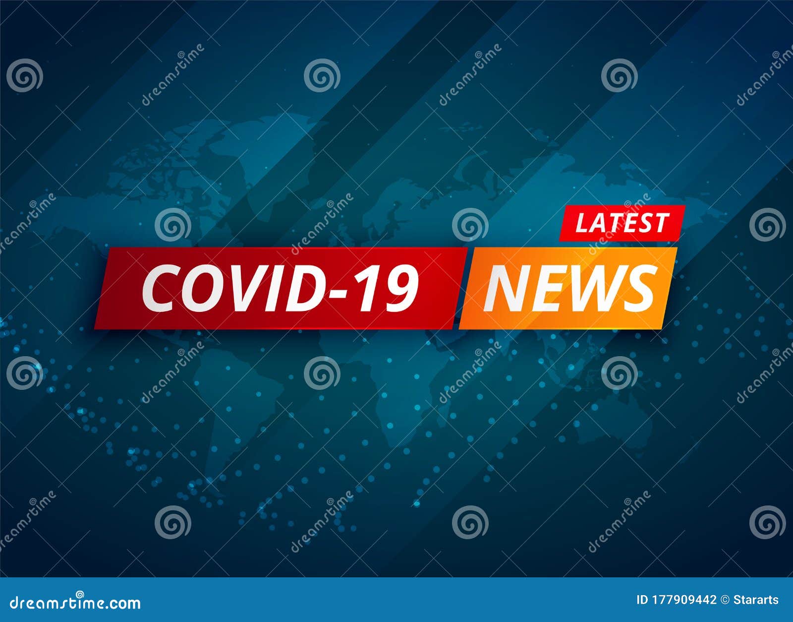Covid19 Coronavirus Latest News and Updates Background Stock Vector