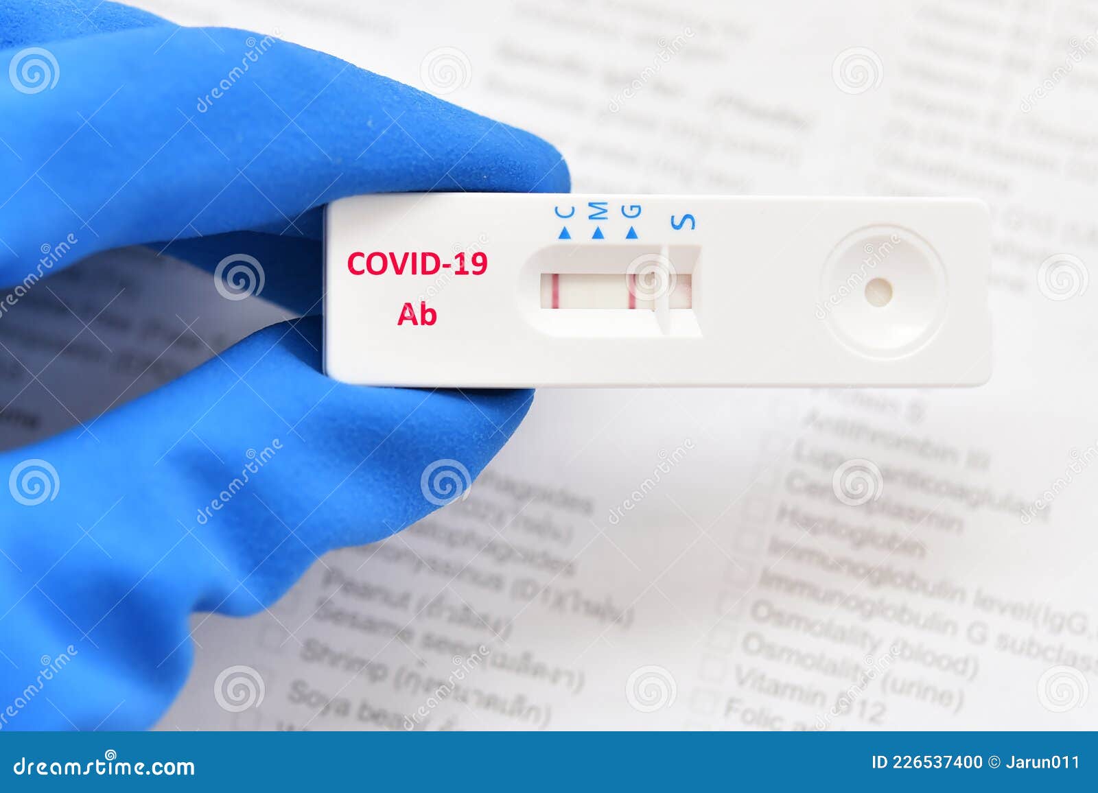 COVID19 IgG Antibody Positive Stock Photo Image of nasopharyngeal