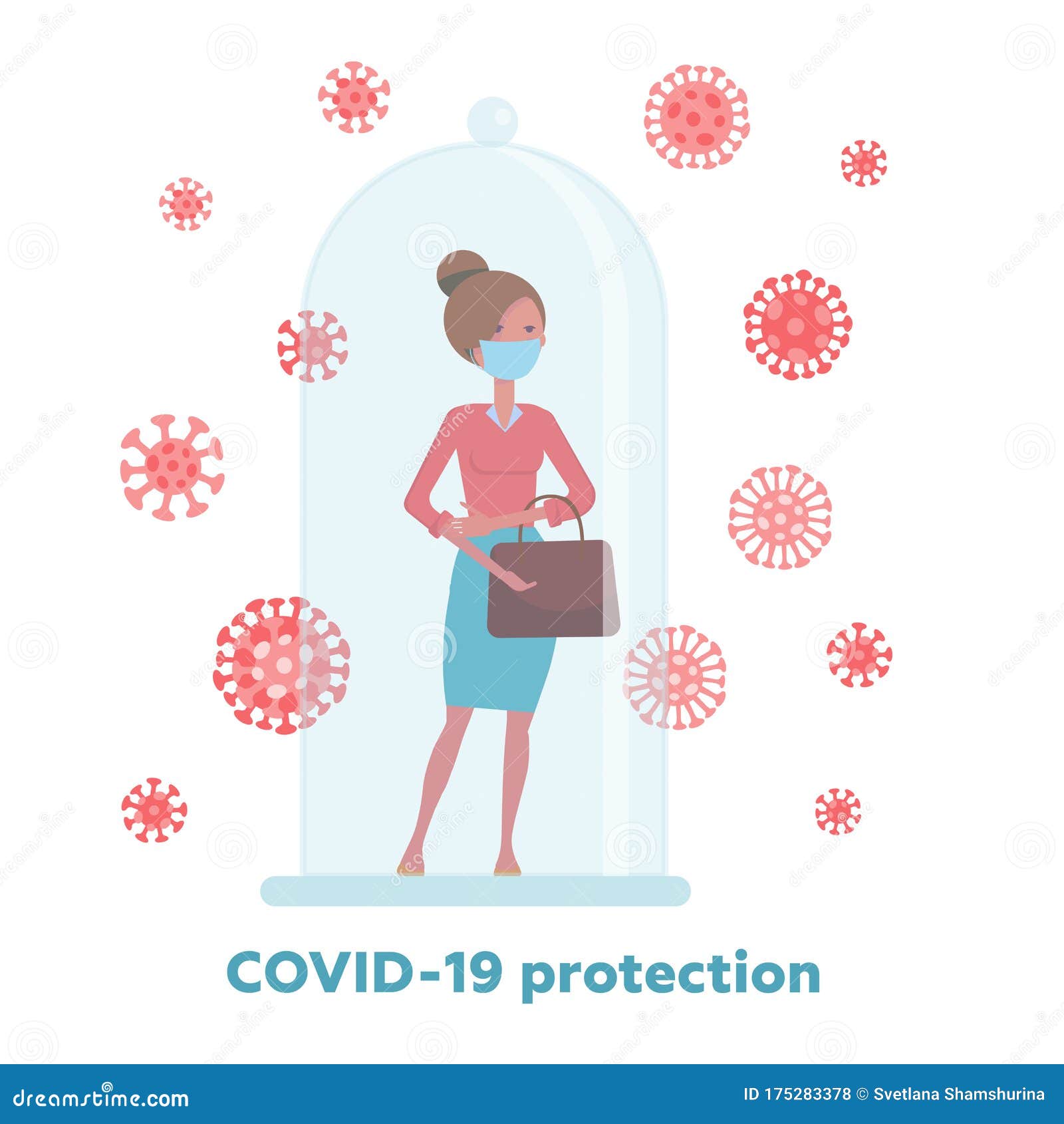 Covid 19 Quarantane Beschrankungs Ausschluss Oder Schutzkonzept 19 Ncov Coronavirus Erreger Bewegen Sich Und Konnen Nicht Stock Abbildung Illustration Von Ausschluss Bewegen