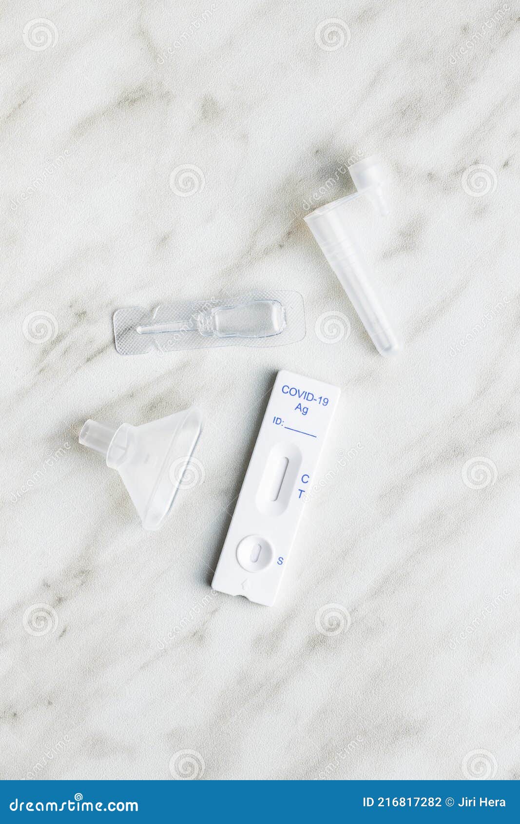 Covid19 Rapid Antigen Test. Rapid Antibodies Test Kit Stock Photo