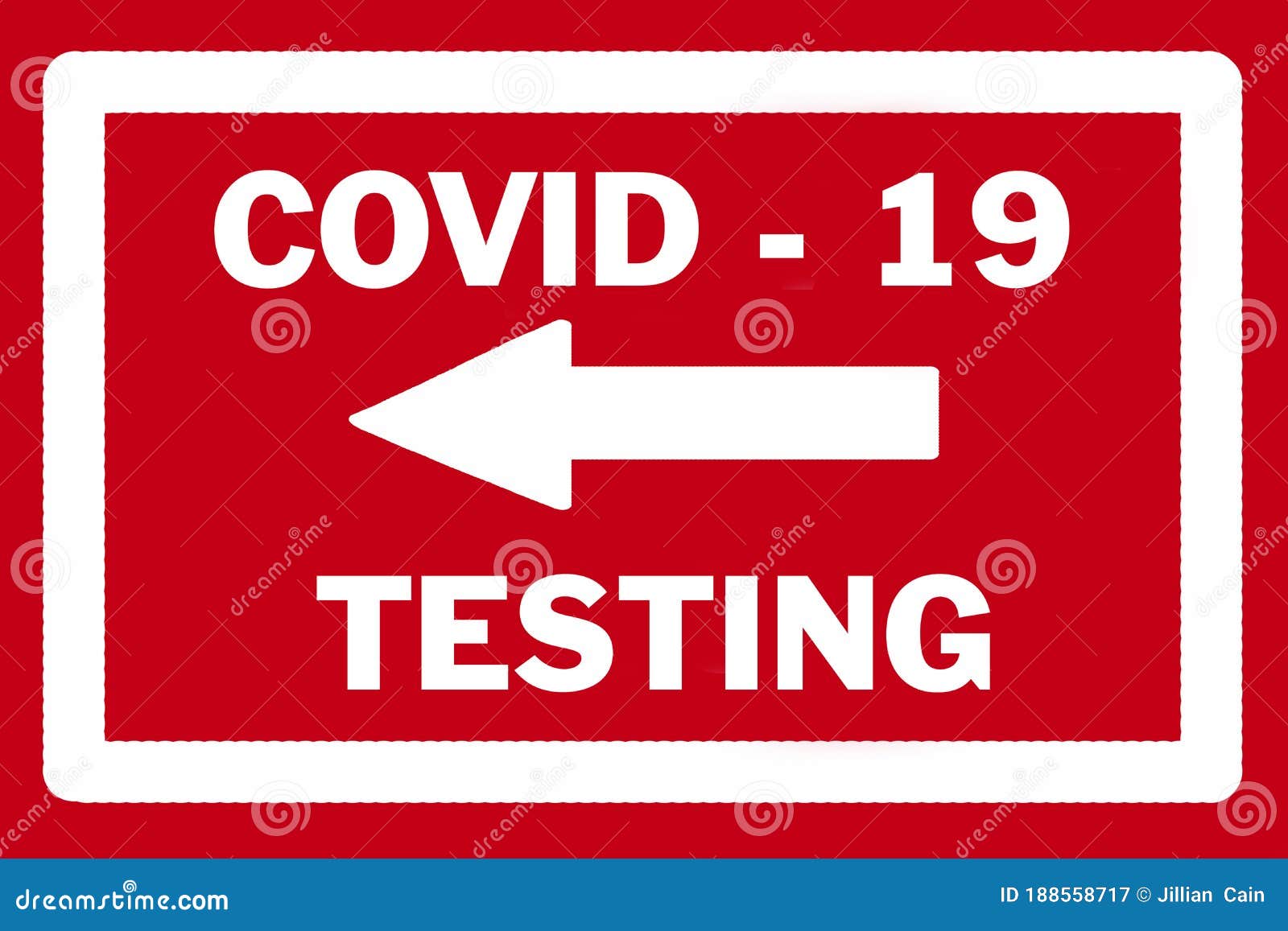 direction arrow for covid testing
