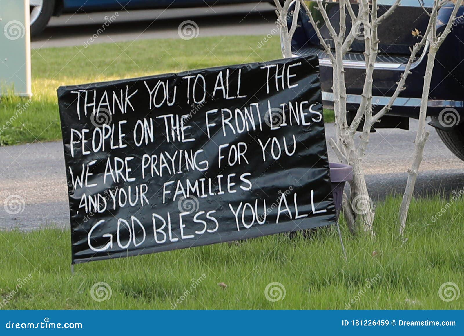 Covid 19 Thank You To All People On The Front Lines Praying For You Editorial Stock Image Image Of Pandemic People