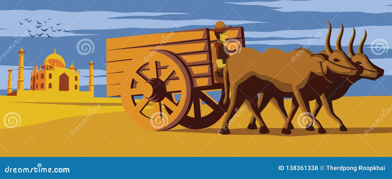 Cow Cart Move Pass Taj Mahal Landmark of India,lifestyle of Indian,vintage Color Stock Vector - Illustration of bulls, history: 138361338 Cow Cart Move Pass Taj Mahal Landmark of India,lifestyle of Indian,vintage Color Stock Vector - Illustration of bulls, history: 138361338