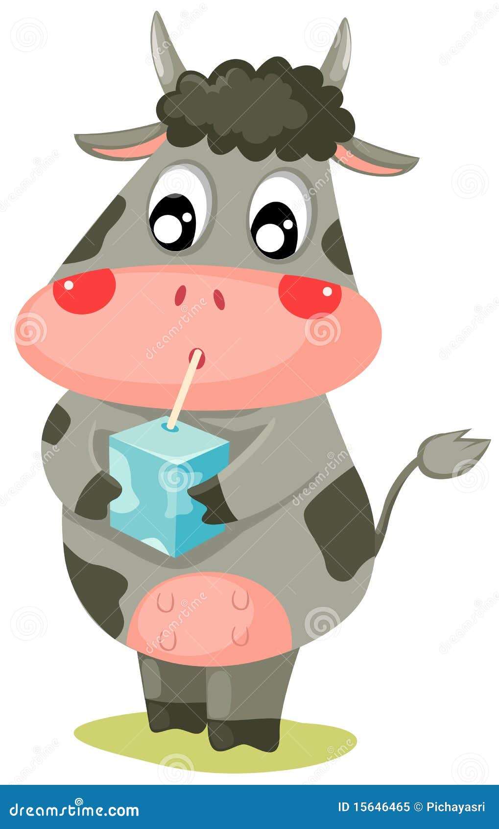 Cat Drinking Milk Cartoon | CartoonDealer.com #135965978