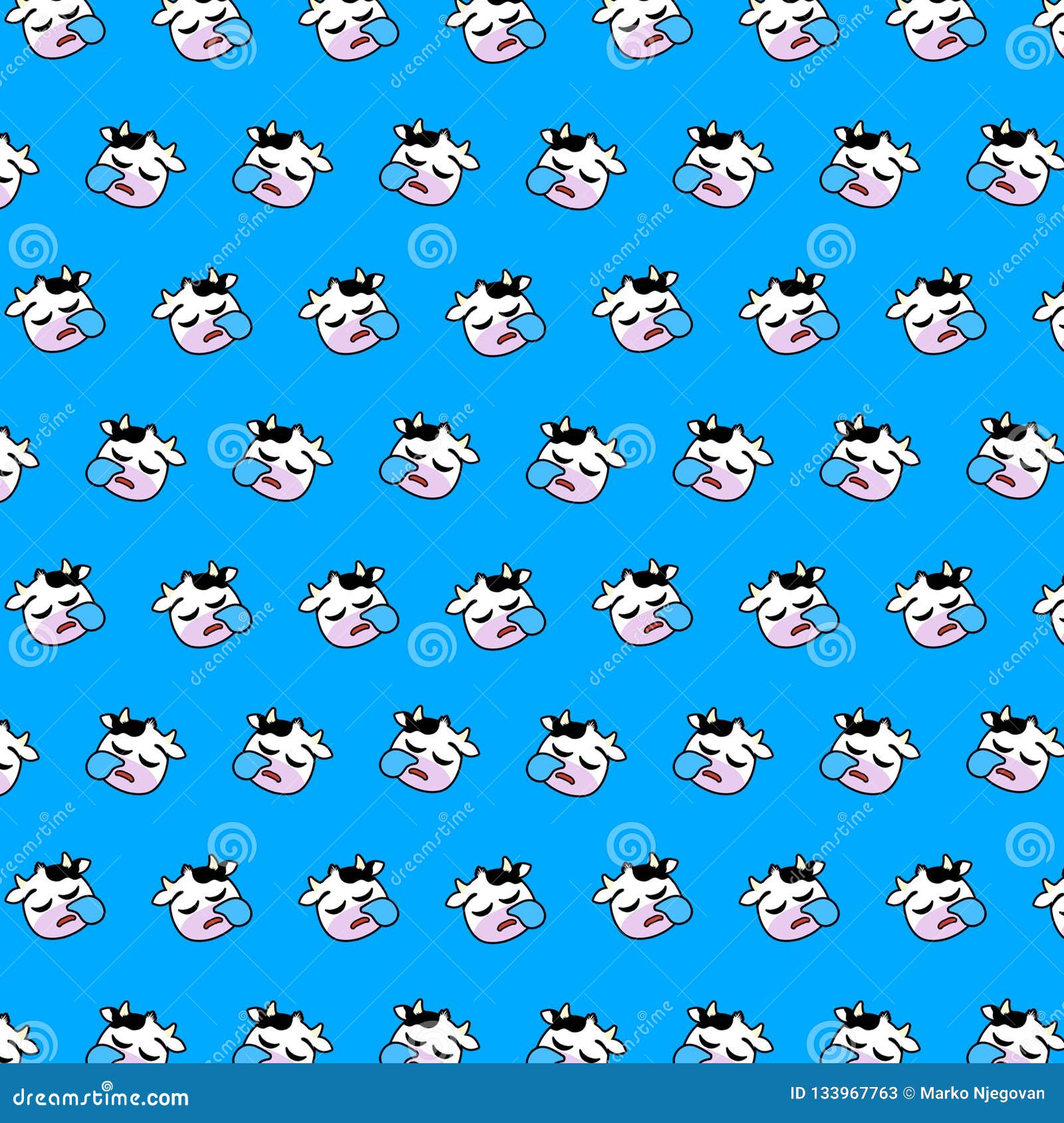 Cow emoji pattern 35 stock illustration. Illustration of cute 133967763