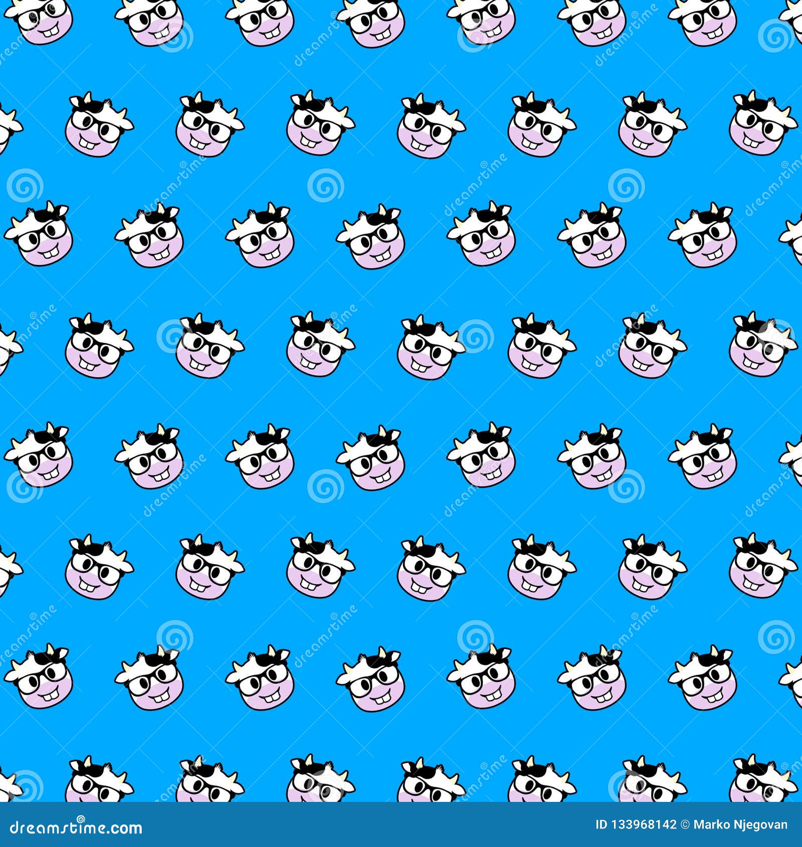 Cow emoji pattern 59 stock illustration. Illustration of animal