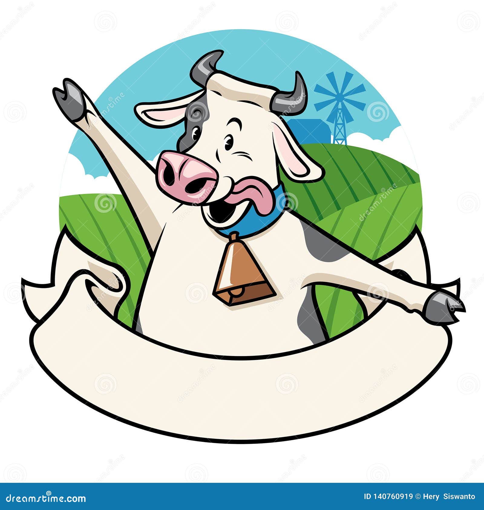 Cow in the Farm with Cartoon Style Stock Vector - Illustration of cheese, dairy: 140760919 Cow in the Farm with Cartoon Style Stock Vector - Illustration of cheese, dairy: 140760919