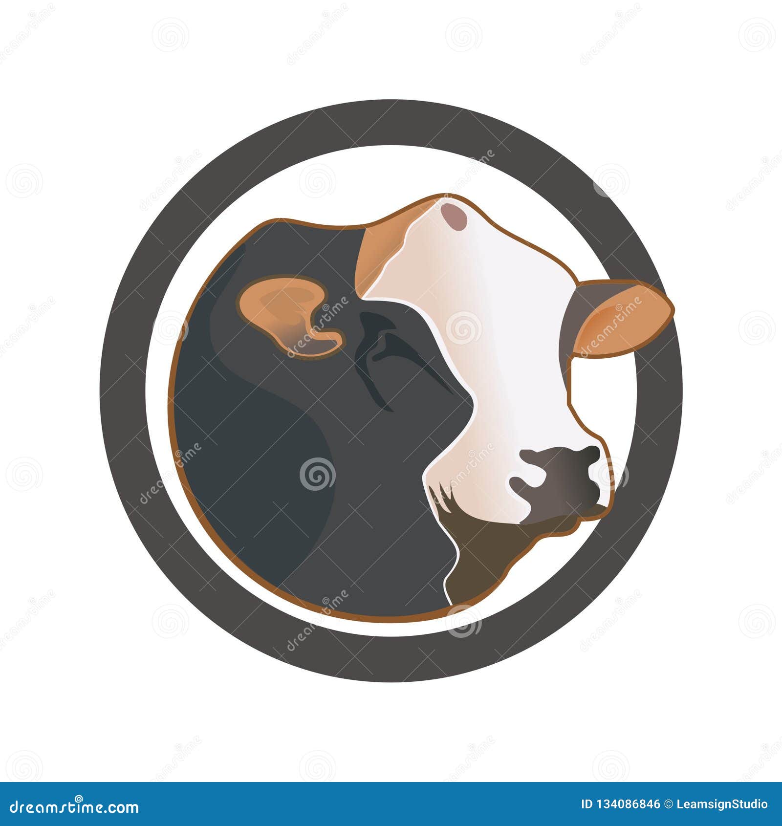Cow head design vector stock vector. Illustration of head ...