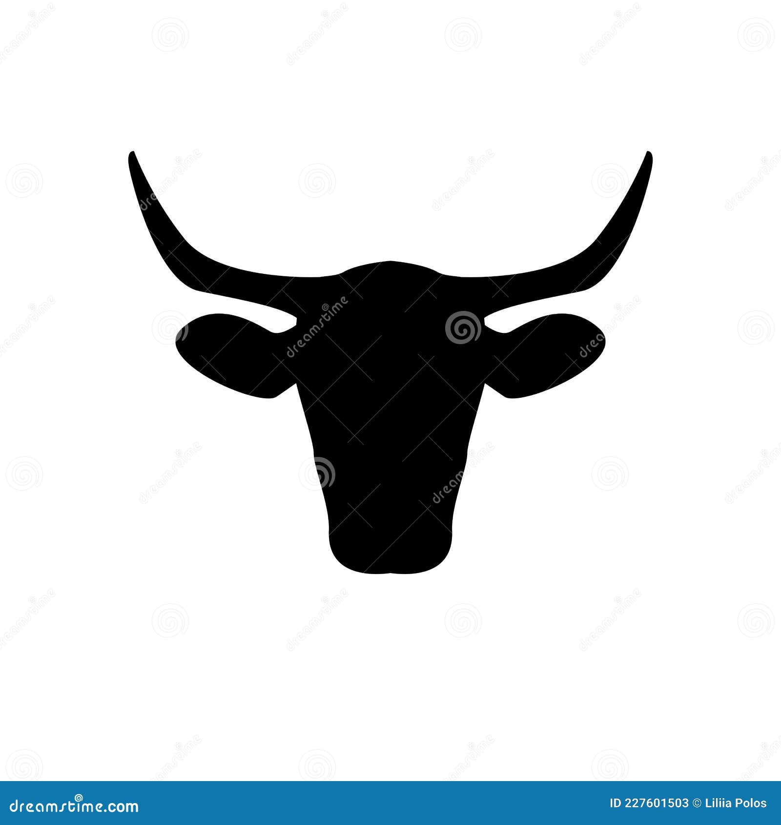 Cow Head Silhouette. Black and White Stock Vector - Illustration of label,  head: 227601503, image size:1600x1690