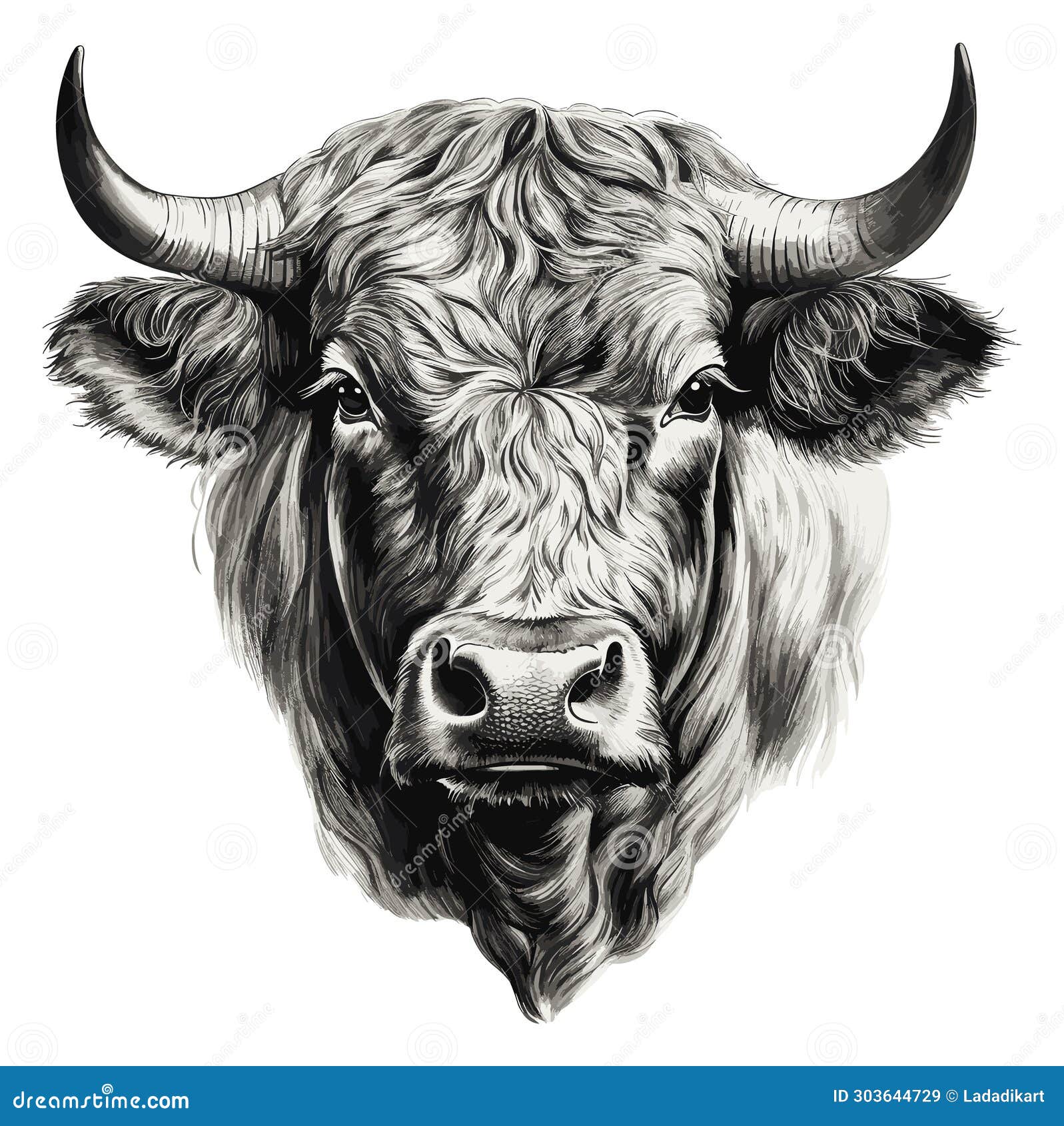 Vector of a bull head design on white background. Wild Animals. Stock  Vector by ©yod67 312182558