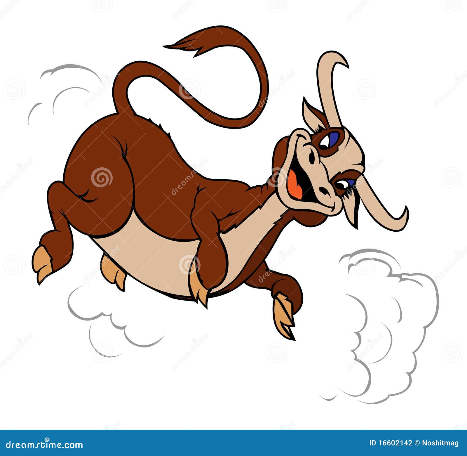 Cow jump stock vector. Illustration of funny, dairy, buffalo - 16602142