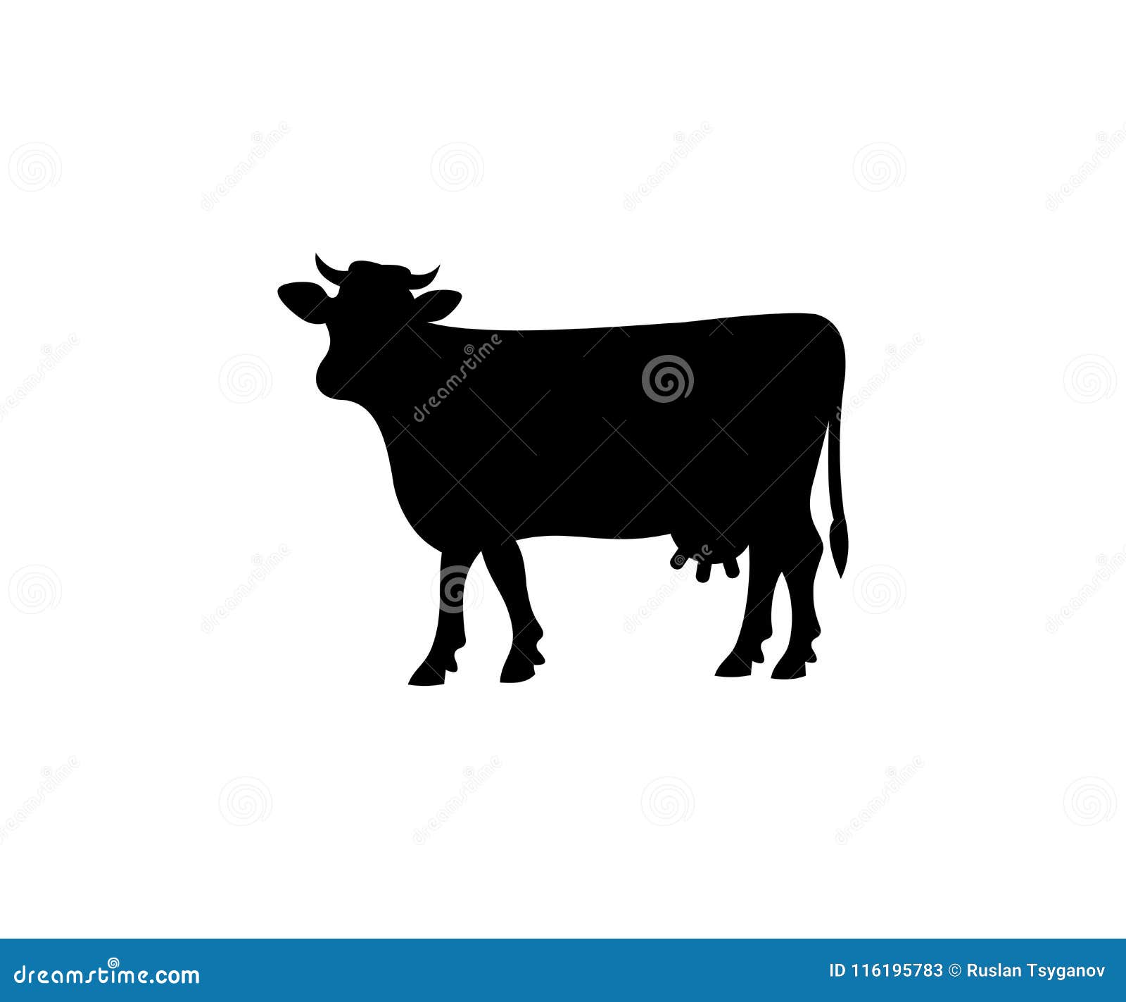 Download Cow Silhouette, Vector Design Stock Vector - Illustration ...