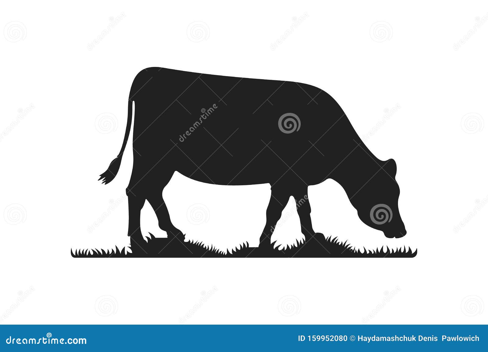 Cow Silhouettes on Grass. Cow Grazing on Meadow Vector Cartoon Illustration. Stock Vector - Illustration of grass, countryside: 159952080 Cow Silhouettes on Grass. Cow Grazing on Meadow Vector Cartoon Illustration. Stock Vector - Illustration of grass, countryside: 159952080