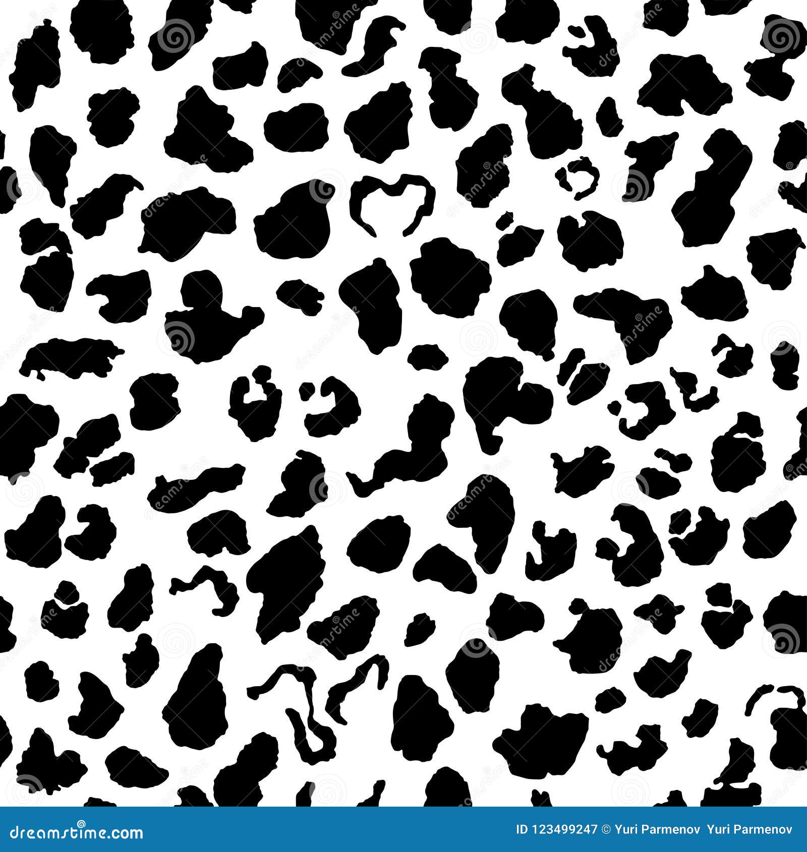 Seamless Pattern Cow Skin Black And White Cow Print Aesthetic