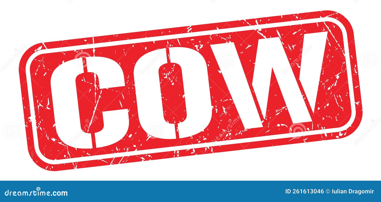 COW Text Written on Red Stamp Sign Stock Illustration Illustration of