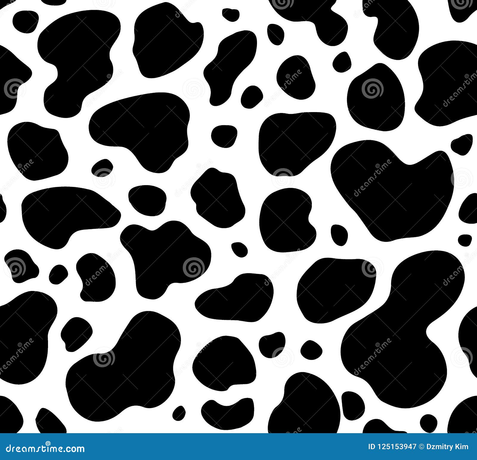 cow texture pattern repeated seamless black and white animal jungle print spot skin fur