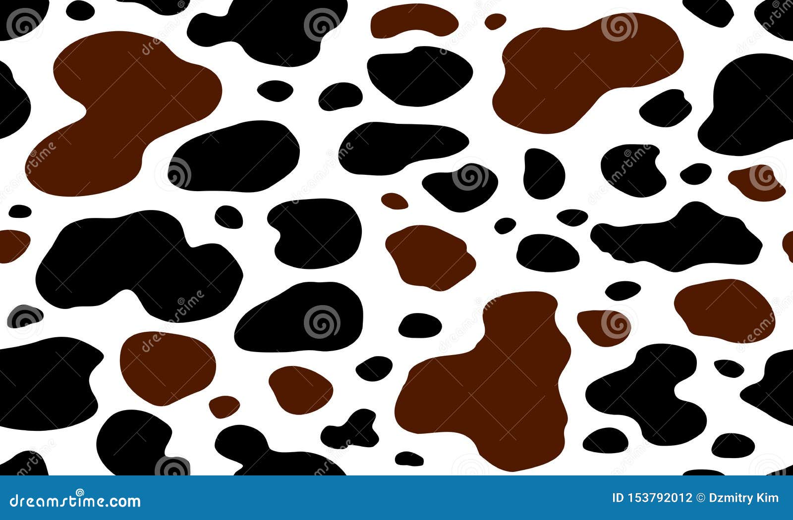 Cow Texture Pattern Repeated Seamless Brown and White Spot Skin Fur Stock Vector - Illustration of isolated, grunge: 153792012