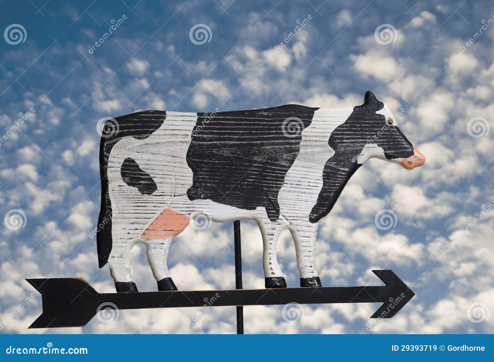 Cow Weather Vane stock image. Image of aged, vane, weather 29393719