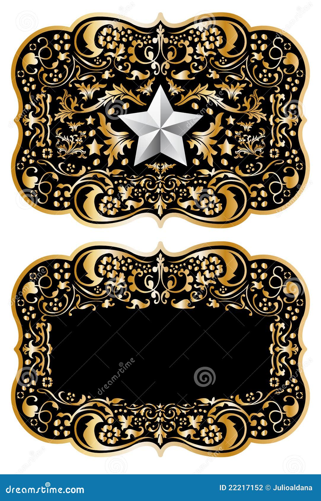 Cowboy Belt Buckle Design II Stock Illustration Illustration of