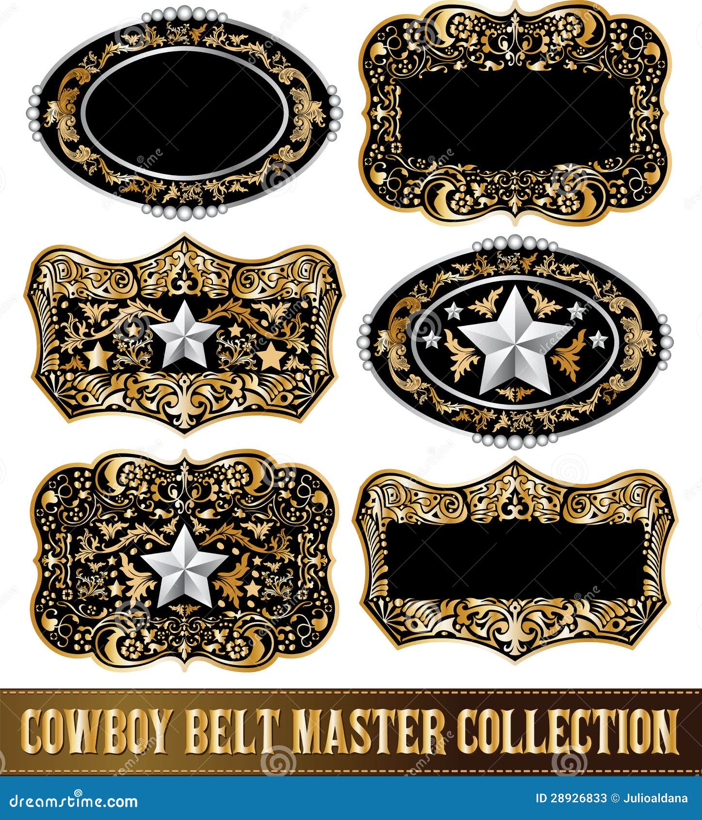 cowboy belt buckle  collection set 