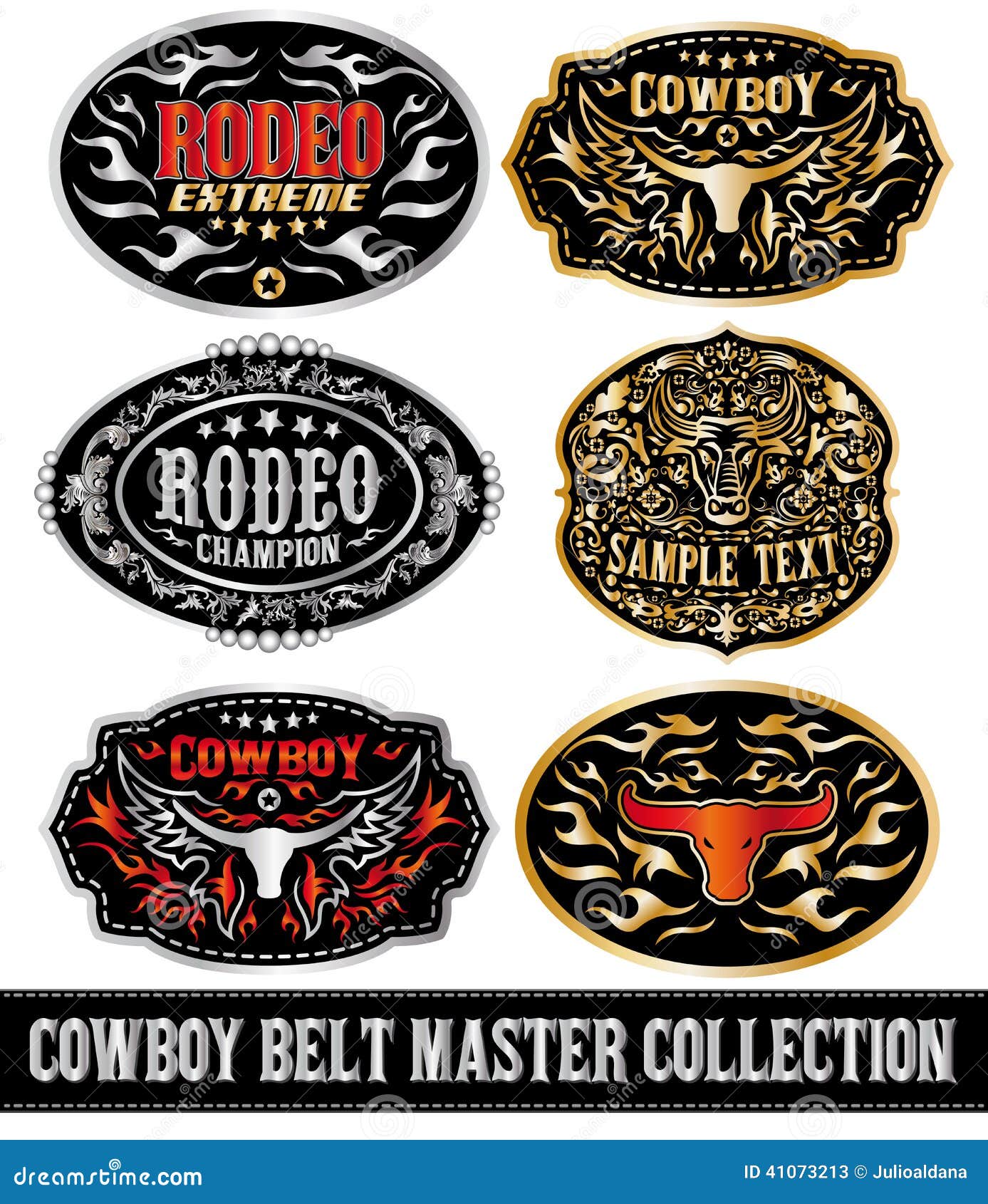 Cowboy Rodeo Set Cartoon Vector | CartoonDealer.com #40629827