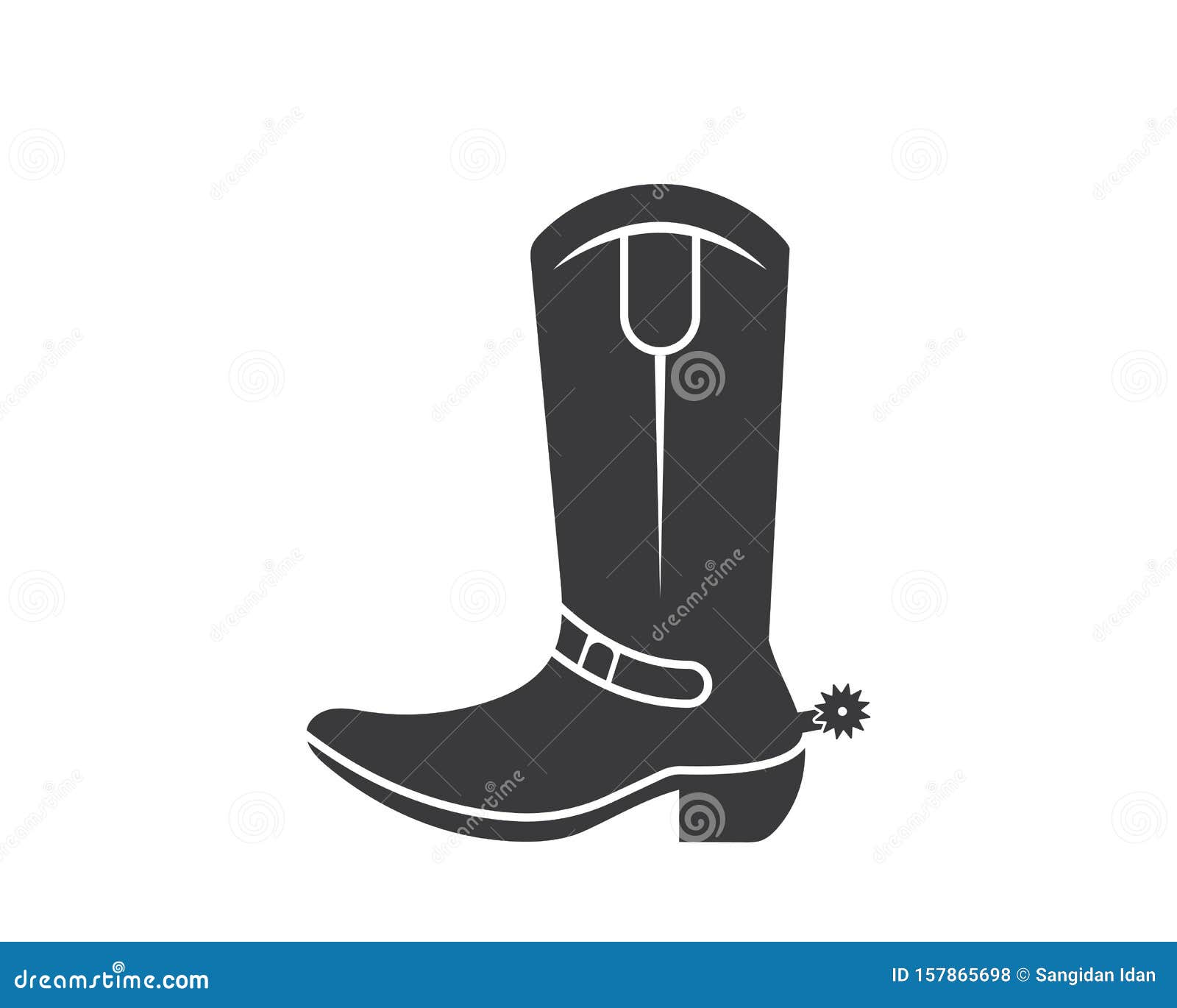 Cowboy Boot Logo Icon Illustration Vector Design Stock Vector Illustration of mustache bandit 157865698