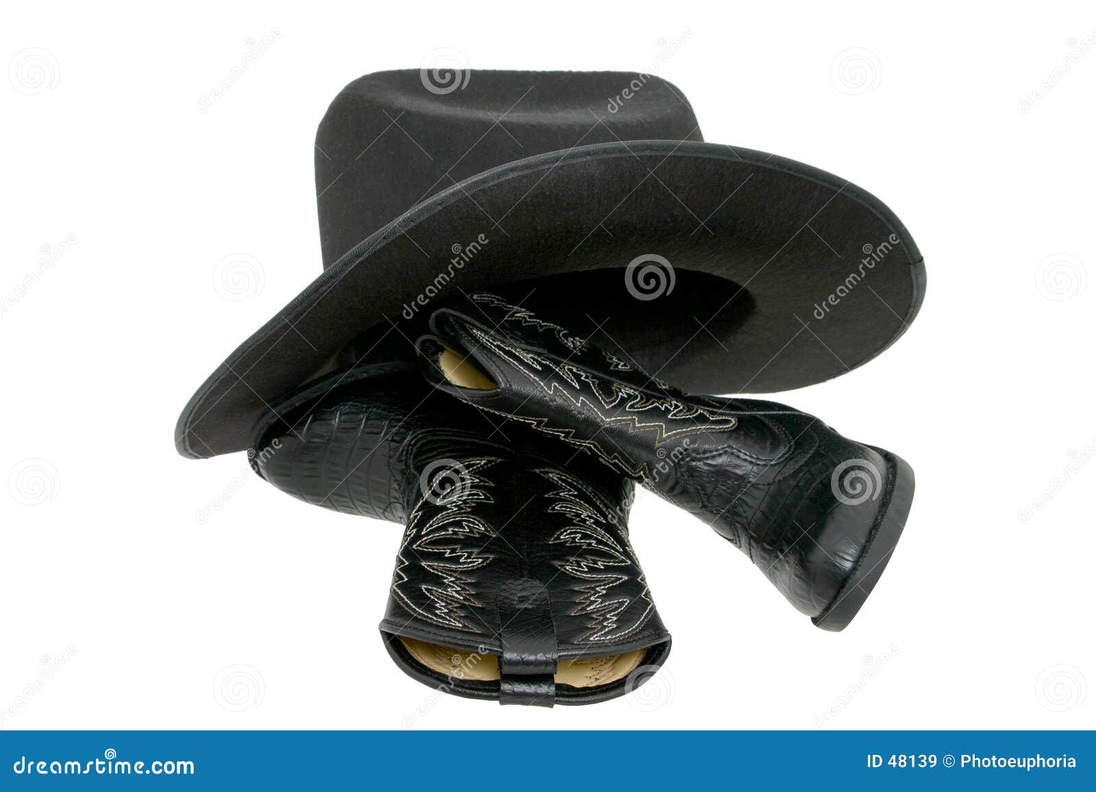 cowboy boots & hat