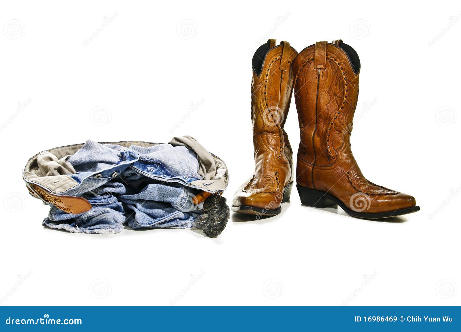 Cowboy boots jeans stock image. Image of shoe, wild, jeans - 16986469