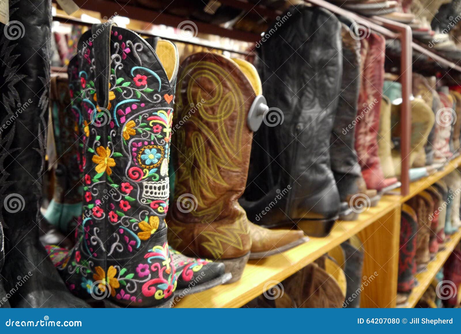 Cowboy Boots: Mexican Embroidery Stock 