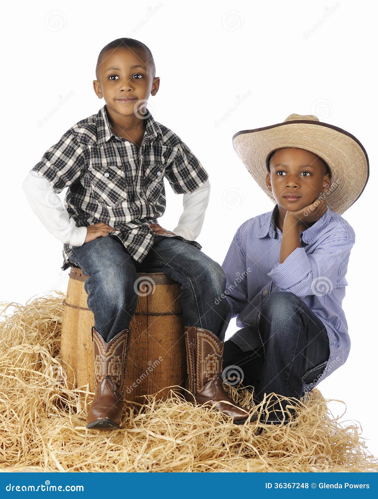 Cowboy Brothers stock foto. Image of knielen, cowboy 36367248