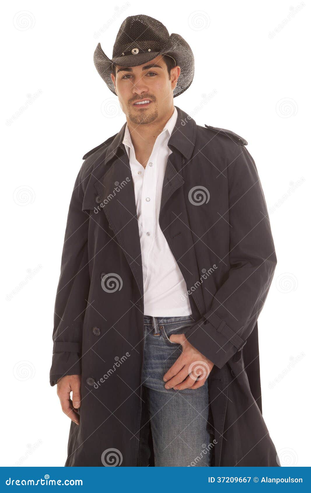 black cowboy coat