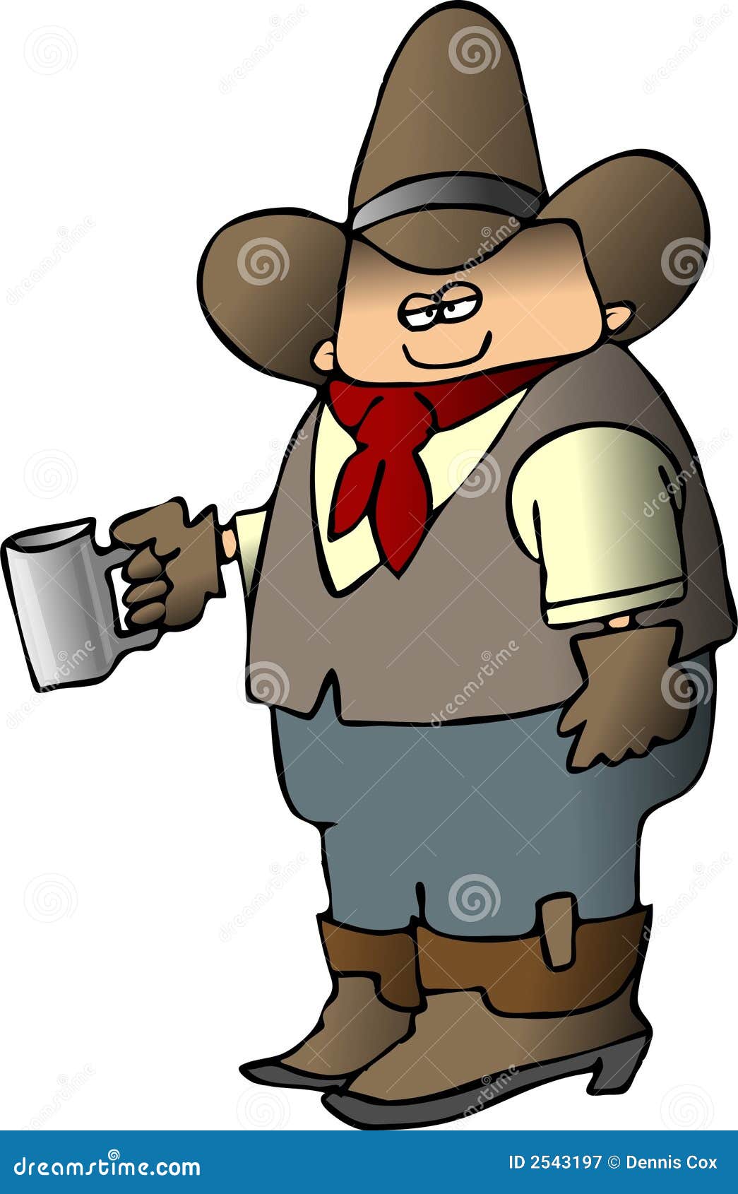 Cowboy Coffee stock illustration. Illustration of west 2543197