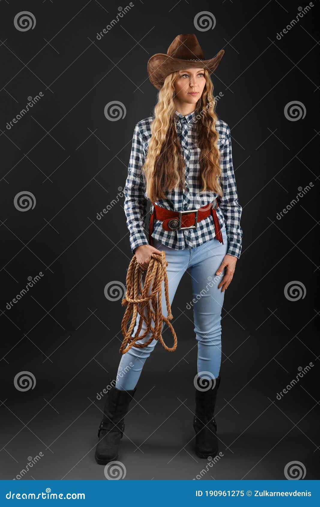 Cowboy Girl Art Shot Of A Pretty Model Stock Image Image Of Fashion Glamour