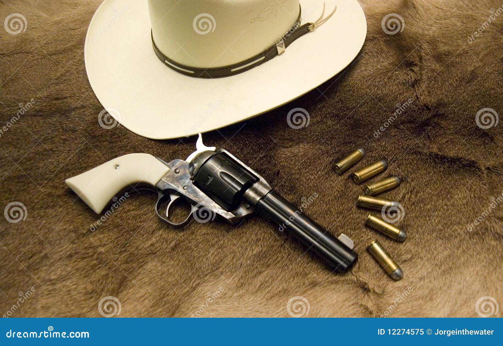 Cowboy Hat and Gun stock image. Image of band, handgun 12274575