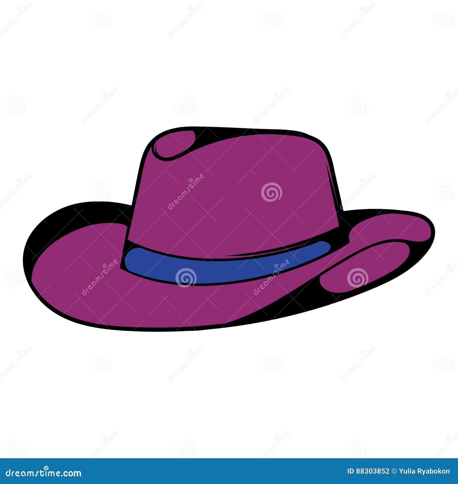 Cowboy Hat Icon, Icon Cartoon Stock Vector - Illustration of dress ...