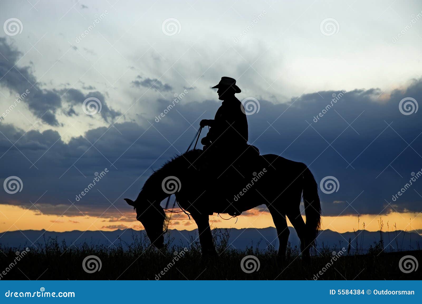 Cowboy silhouette stock photo. Image of silhouette, rancher - 5584384, image size:1600x1154