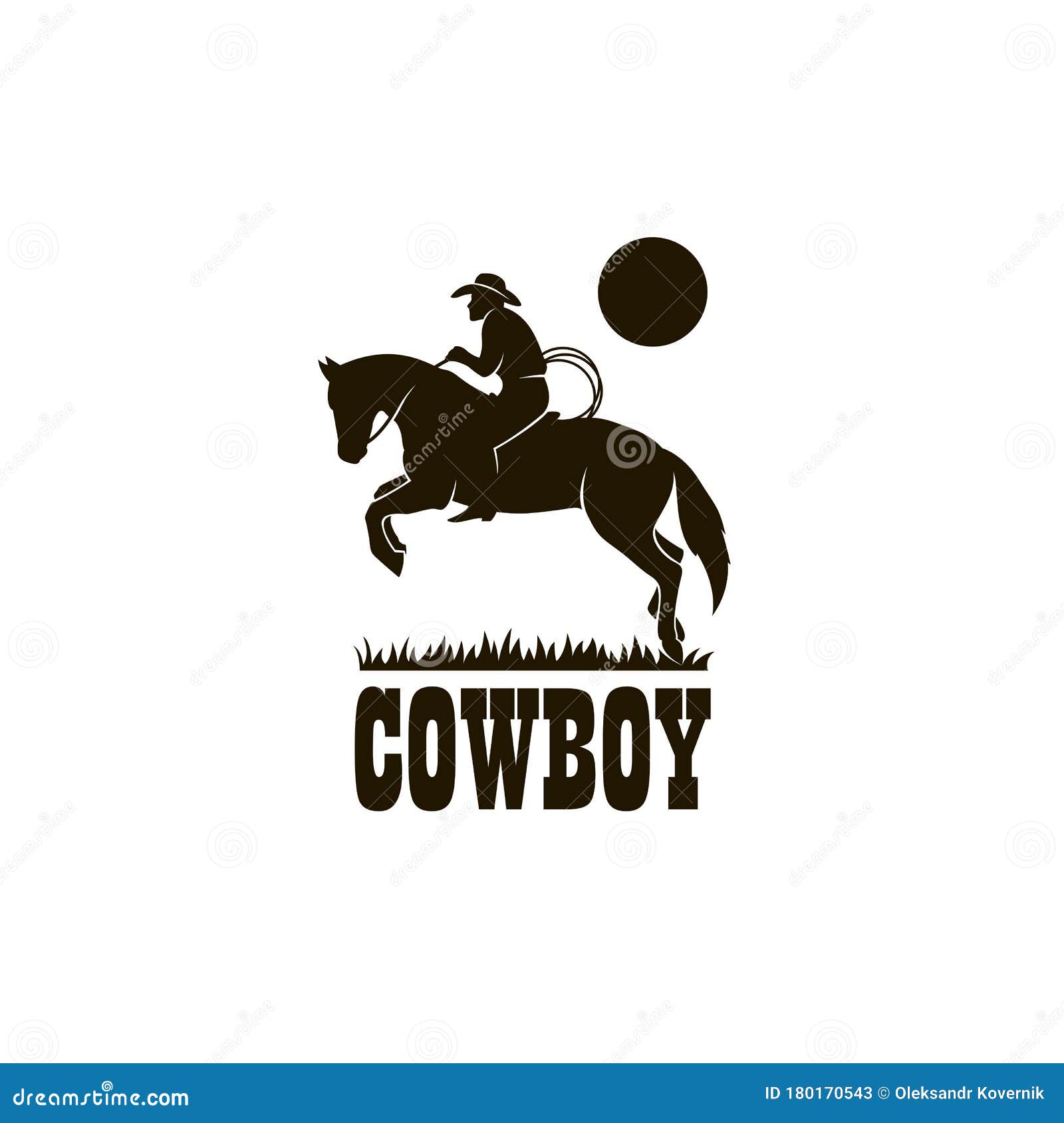 cowboy on horse silhouette lasso