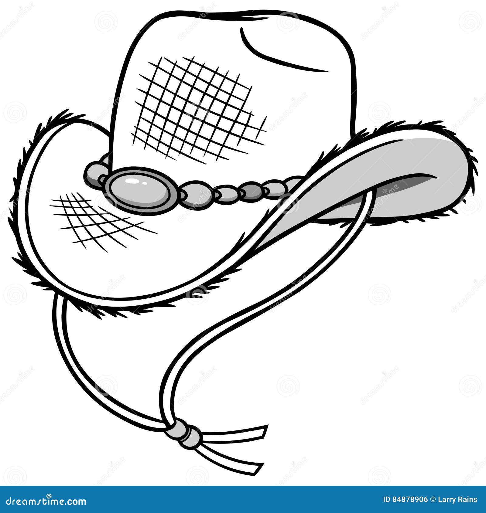 Cowboy Straw Hat Illustration Stock Vector Illustration of summer