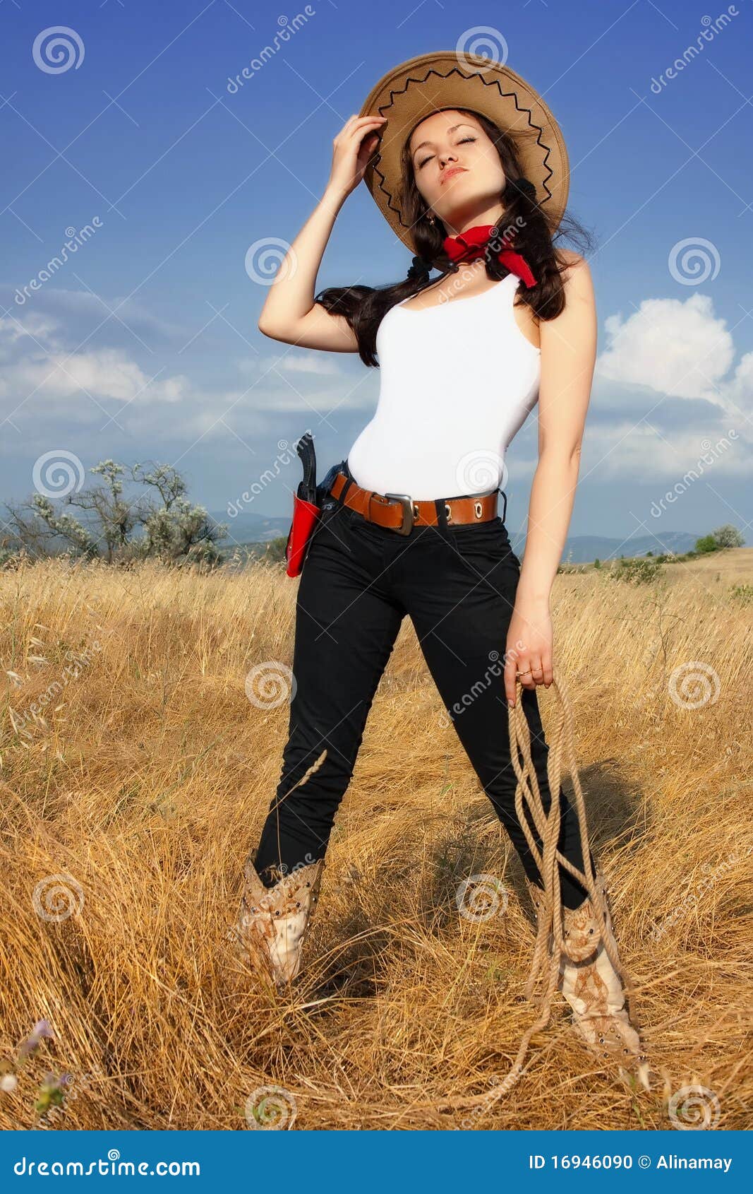 Cowgirl stock photo. Image of adult, feminine, glamour - 16946090