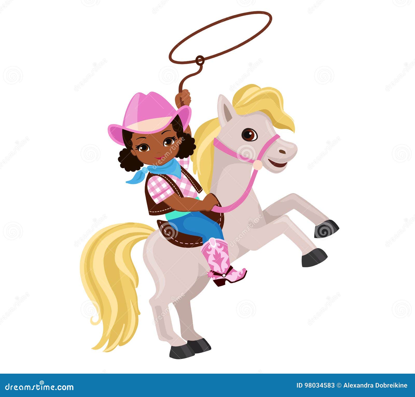 Premium Vector  Cartoon cowboy kid twirling a lasso