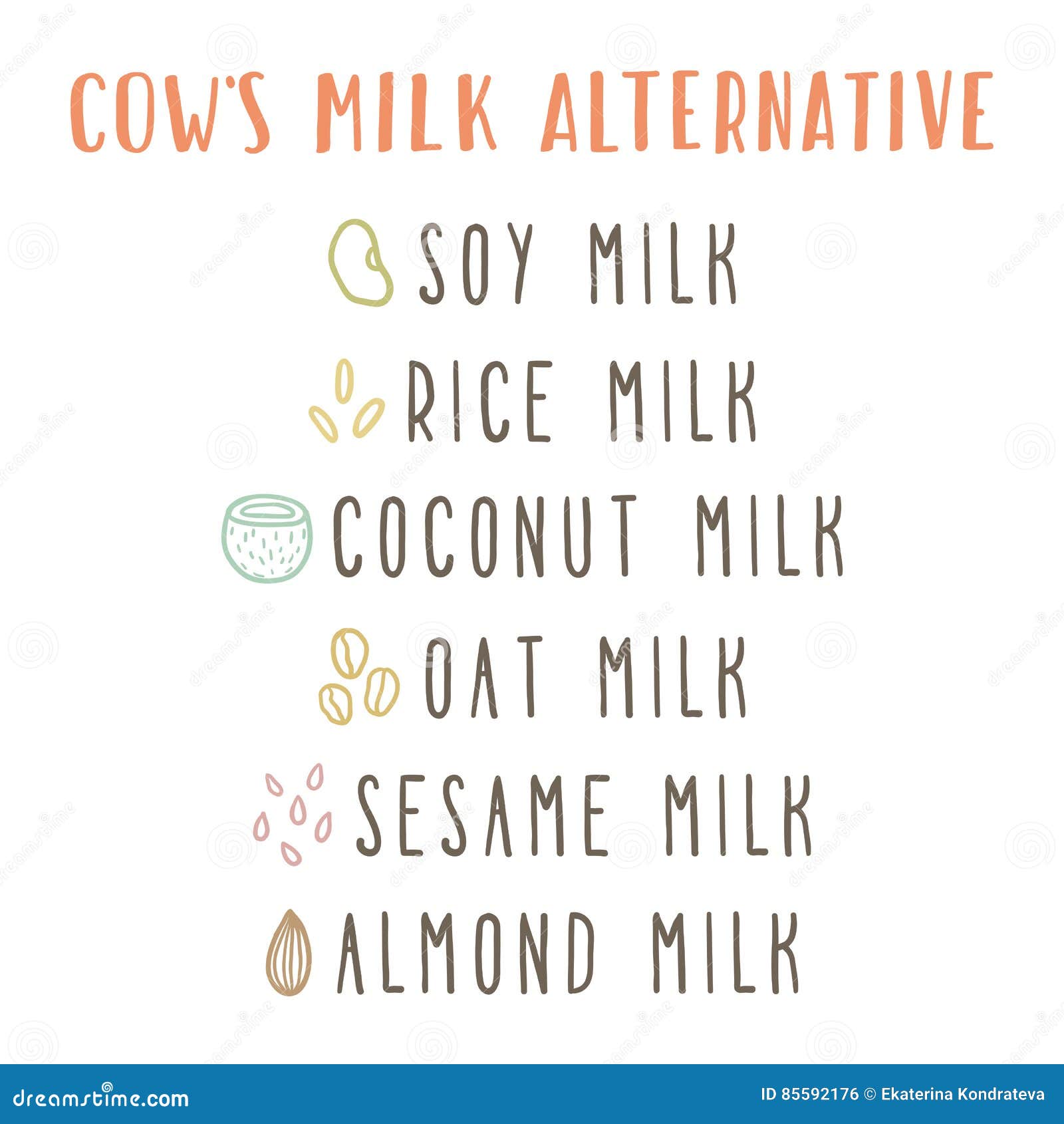 Cows milk alternative. stock vector. Illustration of dairy 85592176