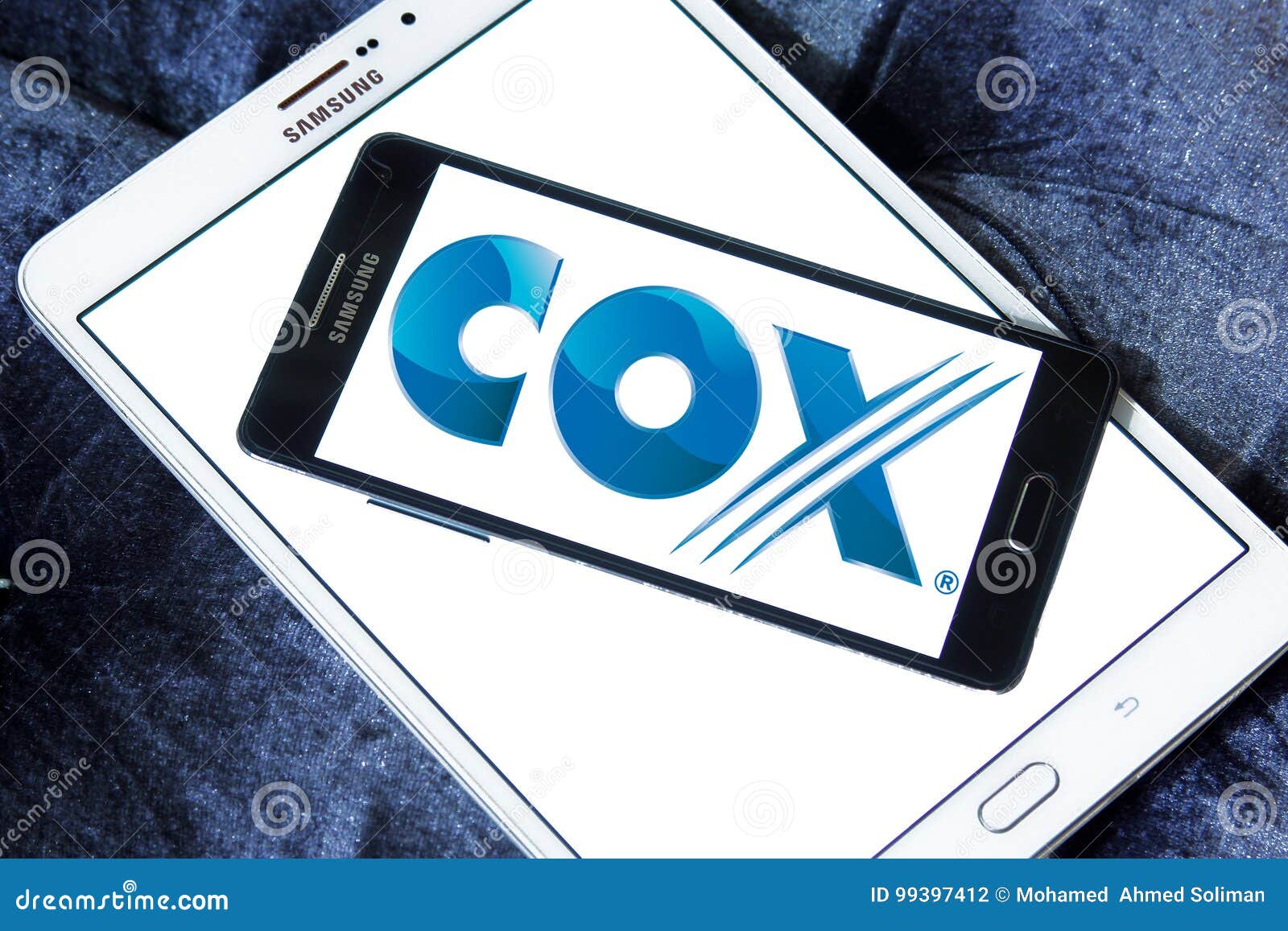 Cox Communications logo editorial photography. Image of providing