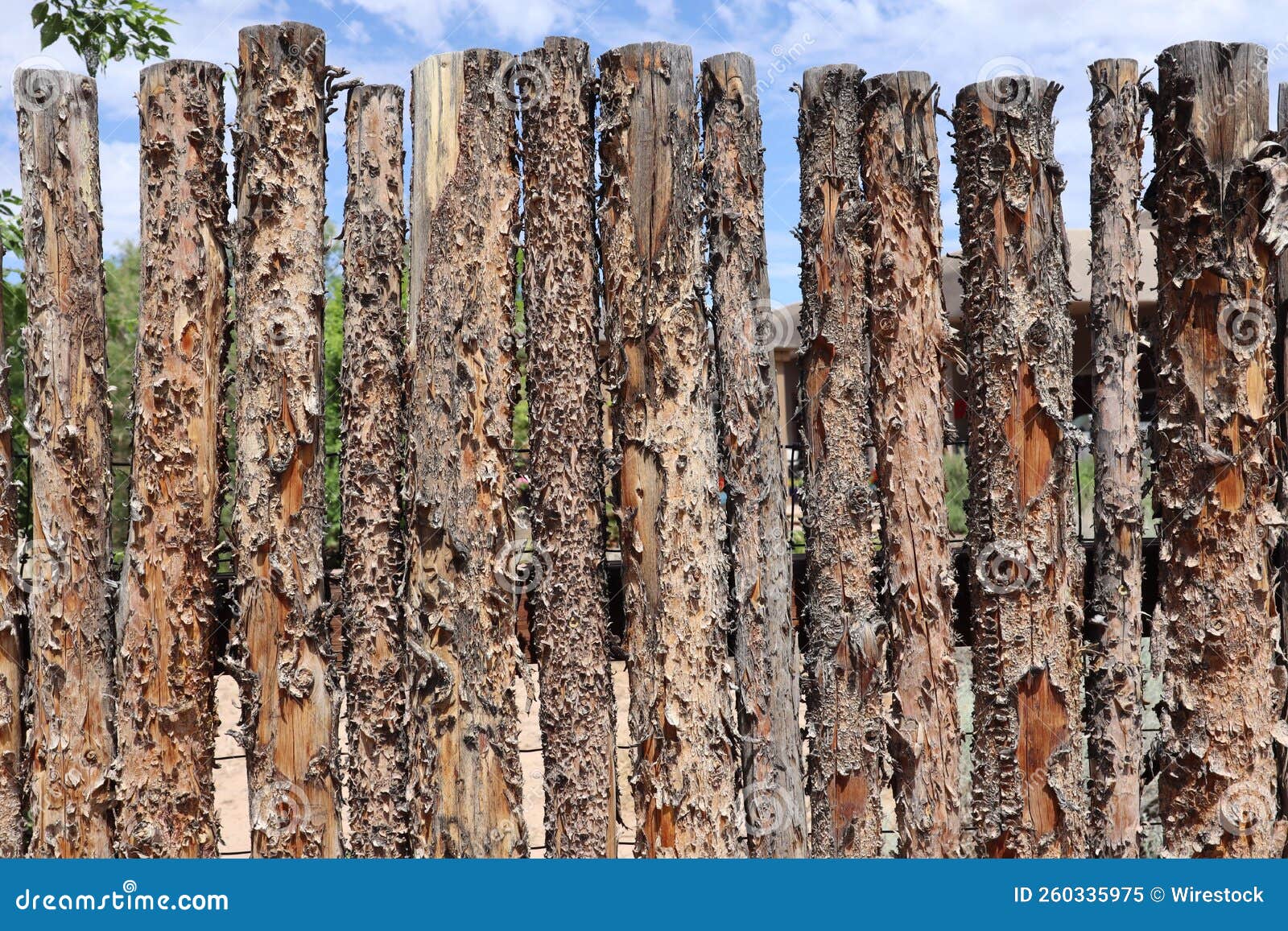Coyote Fence in New Mexico. Stock Image - Image of wooden, natural
