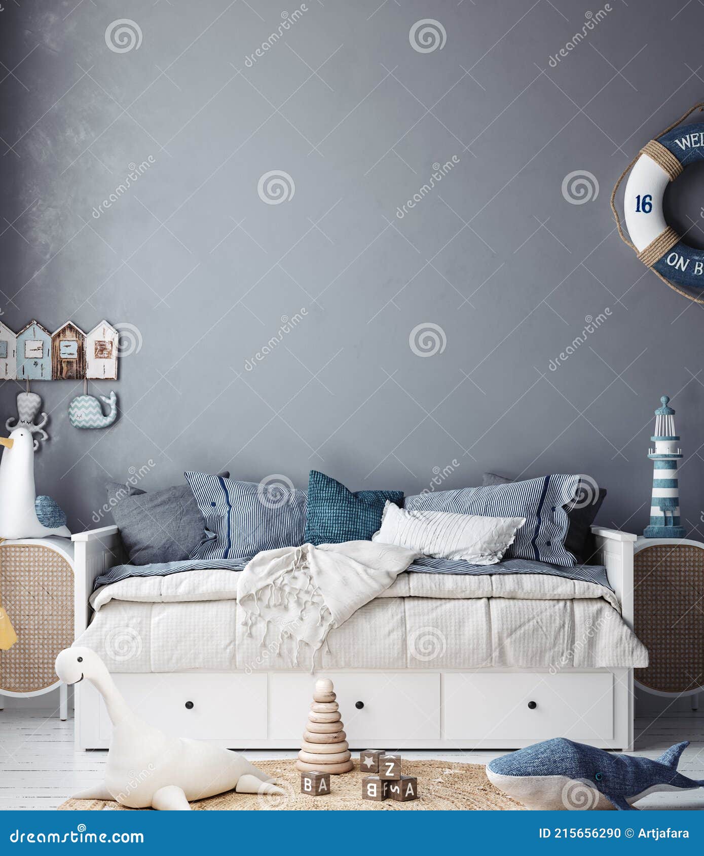 Cozy Kids Room Interior Background Stock Illustration - Illustration of ...